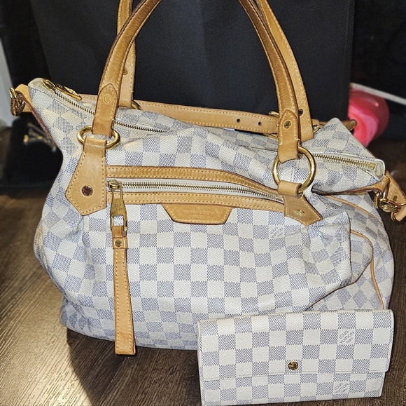 ❌️SOLD SOLD❌️Louis Vuitton Evora GM Damier Azur Shoulder Bag Tot - Picture 9 of 9